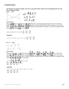 Similar Polygons Worksheet: Congruence & Proportions