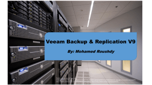 Veeam Backup & Replication V9 Course Presentation