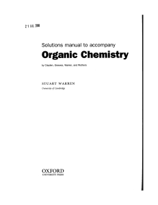 Organic Chemistry Solutions Manual: Clayden, Greeves, Warren, Wothers