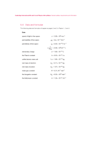 Physics Formula Sheet: Cambridge A Level 9702