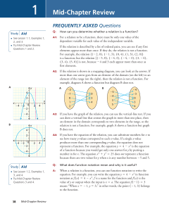 Functions Review: Domain, Range, and Function Notation