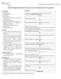 Procédure de collecte d'urine chez les nourrissons mâles