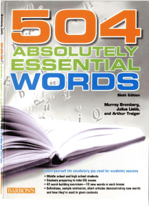 504 Absolutely Essential Words: Vocabulary Building Textbook