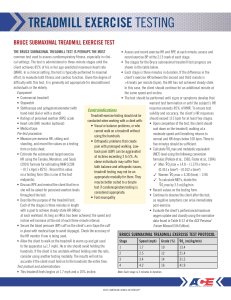 Treadmill Exercise Testing Protocols: Bruce, Balke & Ware, Ebbeling