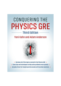 Conquering the Physics GRE: Exam Prep, Practice Tests