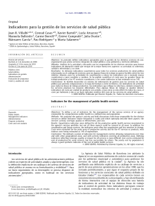 Indicadores de Gestión en Salud Pública: Artículo Científico