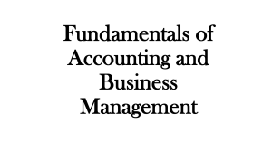 Accounting Fundamentals & Business Management