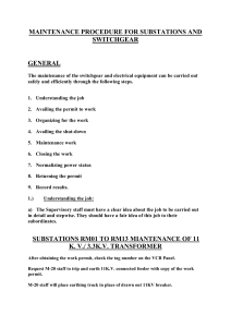 Substation & Switchgear Maintenance Procedure