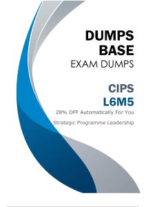 CIPS L6M5 Exam Dumps: Strategic Programme Leadership