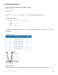 Graphing Quadratic Functions: Lesson & Examples