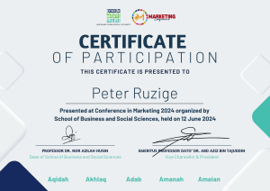 Certificate of Participation - Marketing Conference 2024