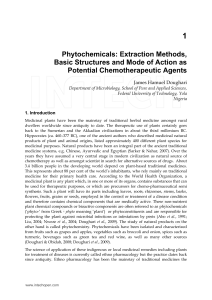 Phytochemicals: Extraction, Structures & Chemotherapy