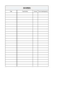 Score Sheet Template