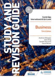 Cambridge A Level Business Study Guide, Third Edition