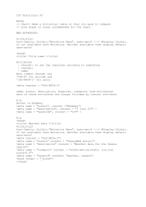 ICT Practicals: Excel Charts & Web Authoring