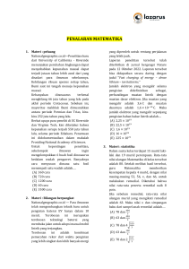 Soal Ujian Matematika: Peluang, Aljabar, Statistika