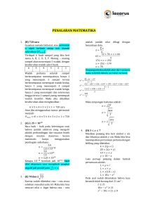 Soal Matematika dengan Solusi: Tingkat SMA