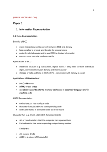 Information Representation & Communication Notes