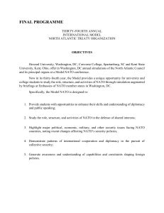 Model NATO Conference Programme: Diplomacy & Security Simulation