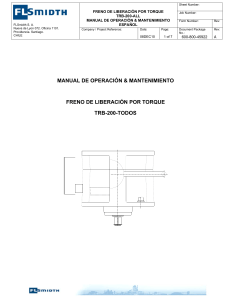 Freno de Liberación por Torque TRB-200-ALL: Manual de Operación y Mantenimiento