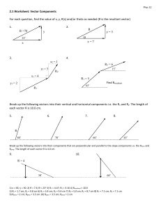 Vector Components Worksheet: Physics Problems