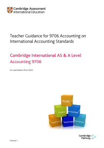 Accounting Teacher Guidance: International Accounting Standards