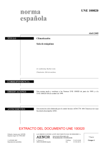 UNE 100020: Norma para Salas de Máquinas de Climatización