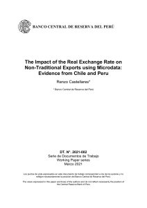 Real Exchange Rate Impact on Exports: Chile & Peru Microdata