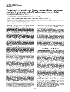 CFTR, hsp70, and Cystic Fibrosis: Degradation Mechanisms
