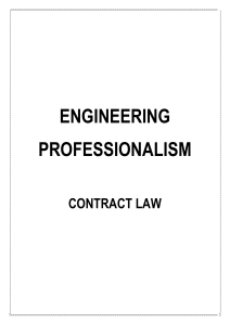 Engineering Professionalism & Contract Law Course Material