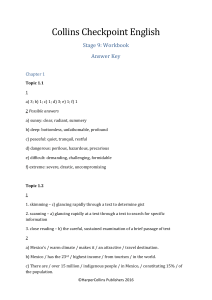 Checkpoint Stage 9 Workbook Answer Key