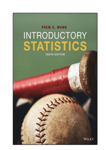 Introductory Statistics 10th Ed. Summary