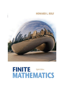 Finite Mathematics & Applied Calculus Summary