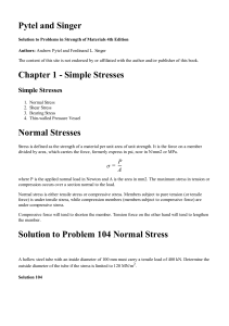 Strength of Materials Solutions: Simple Stresses