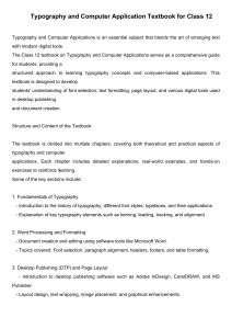 Typography & Computer Applications Textbook for Class 12