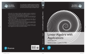 Linear Algebra with Applications, 10th Edition