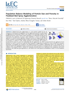 Fluidized Bed Agglomeration: Size & Porosity Modeling