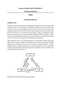 Laporan Praktikum: Perubahan Wujud Zat