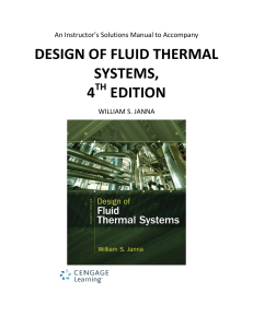 Fluid Thermal Systems Solutions Manual, 4th Ed.