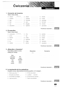 Spanish Noun Gender Exercises