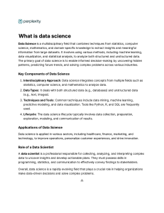 What is Data Science? Key Concepts & Applications