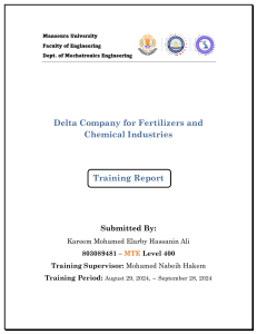 Delta Company Training Report: Industrial Control Systems