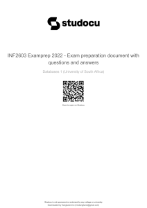 INF2603 Databases 1 Exam Prep: Questions & Answers