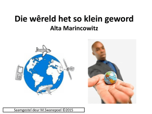 Die wêreld het so klein geword: Gedichtanalyse