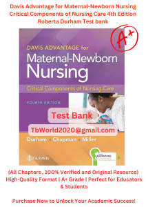 Maternal-Newborn Nursing Test Bank, 4th Ed.