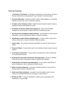 Banking Terms: Internet & Commercial/Retail Definitions