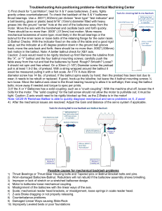 VMC Axis Positioning Troubleshooting Guide