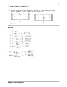 Two-Port Network Solutions: Y & Z Parameters
