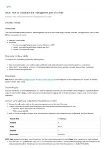 Isilon: Connect to Management Port - Instructions