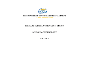 Grade 5 Science & Technology Curriculum Design - Kenya